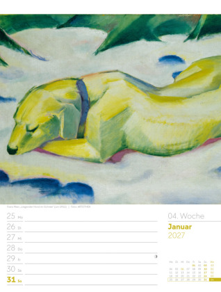Kunstwelt Wochenplaner Kalender 2027 | Impressionismus und Klassische Moderne