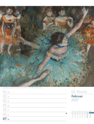 Kunstwelt Wochenplaner Kalender 2027 | Impressionismus und Klassische Moderne
