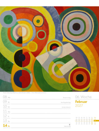 Kunstwelt Wochenplaner Kalender 2027 | Impressionismus und Klassische Moderne