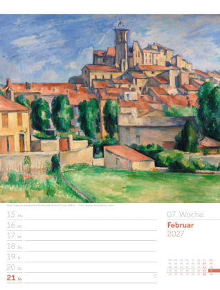 Kunstwelt Wochenplaner Kalender 2027 | Impressionismus und Klassische Moderne