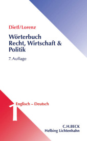 Wörterbuch Recht, Wirtschaft & Politik Band 1: Englisch - Deutsch