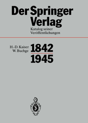 Katalog Seiner Veröffentlichungen 1842-1945 