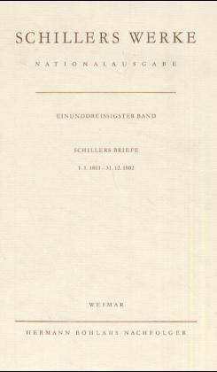 Briefwechsel, Schillers Briefe 1.1.1801-31.12.1802 