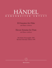Elf Sonaten für Flöte und Basso continuo. Eleven Sonatas for Flute and Figured Bass, 2 Hefte