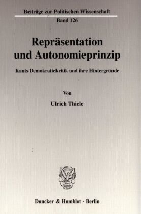 Repräsentation und Autonomieprinzip. 