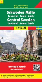 Freytag & Berndt Auto + Freizeitkarte Schweden Mitte - Sundsvall - Falun - Gävle, Autokarte 1:250.000. Norra Svealand oc