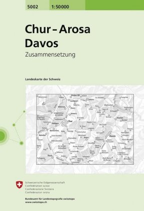 Landeskarte der Schweiz Chur, Arosa, Davos