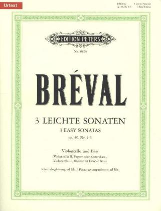 Drei leichte Sonaten für Violoncello und Bass, op.40, 1-3 