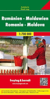 Freytag & Berndt Autokarte Rumänien, Moldawien. Romania, Moldova / Roumanie, Moldavie