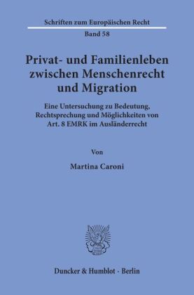 Privat- und Familienleben zwischen Menschenrecht und Migration. 