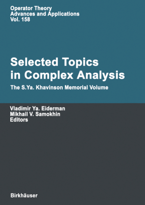 Selected Topics in Complex Analysis 