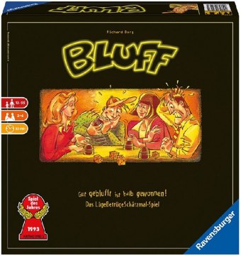 Ravensburger 27223 - Bluff, Partyspiel für 2-6 Spieler, Würfelspiel, für alle Bluffer ab 12 Jahren, Spiel des Jahres