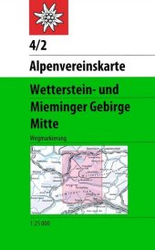Alpenvereinskarte Wetterstein- und Mieminger Gebirge, Mitte