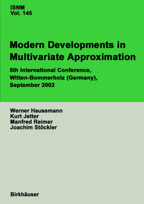 Modern Developments in Multivariate Approximation 