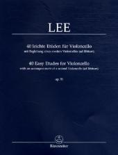 40 leichte Etüden für Violoncello op.70, mit Begleitung eines zweiten Violoncellos (ad libitum). 40 Easy Etudes for Viol