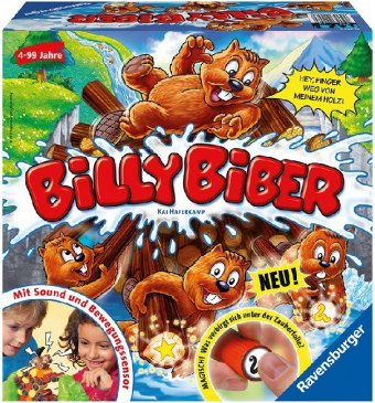 Ravensburger 22246 - Billy Biber - Geschicklichkeitsspiel für ruhige Hände - Spiel für Kinder ab 4 Jahren, Familienspiel
