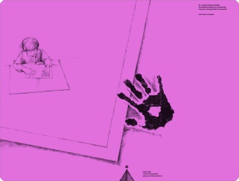Schreibtisch-Auflage für Linkshänder, pink