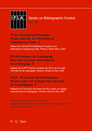 IFLA Cataloguing Principles: Steps towards an International Cataloguing Code, 5 