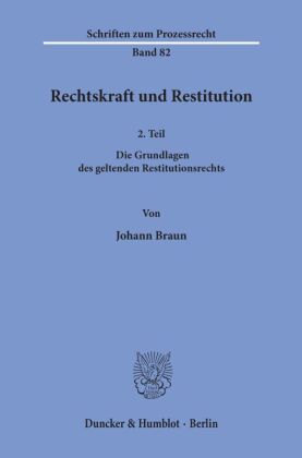 Rechtskraft und Restitution. 