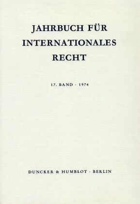 Jahrbuch für Internationales Recht. 