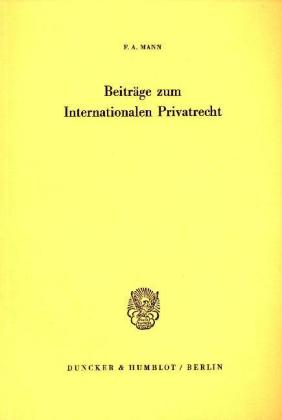 Beiträge zum internationalen Privatrecht. 