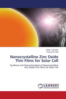Nanocrystalline Zinc Oxide Thin Films for Solar Cell 
