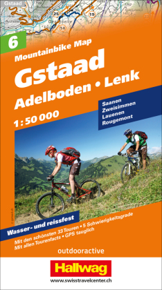 Hallwag Mountainbike-Karte 6 Gstaad 1:50.000
