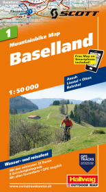 Hallwag Mountainbike-Karte 1 Baselland 1:50.000