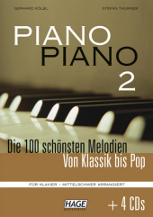 Piano Piano, mittelschwer arrangiert, m. 4 Audio-CDs