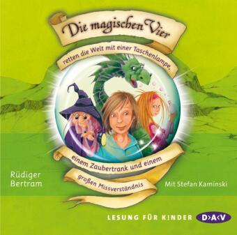 Die magischen Vier retten die Welt mit einer Taschenlampe, einem Zaubertrank und einem großen Missverständnis, 2 Audio-CDs