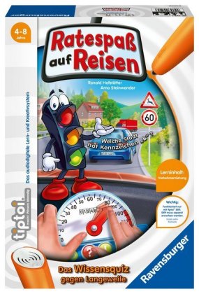 Ravensburger tiptoi 000525 Ratespaß auf Reisen, Spiel für 1-3 Kinder ab 4 Jahren, Praktisch für Unterwegs - Sachwissen z