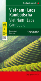 Vietnam - Laos - Kambodscha, Straßenkarte 1:900.000, freytag & berndt