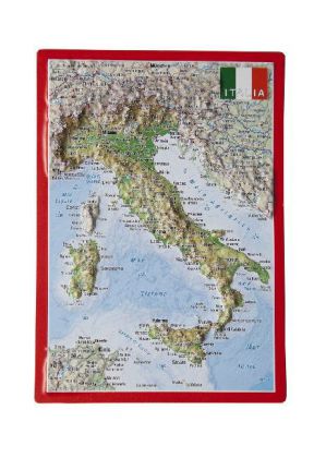 Italia, Reliefpostkarte. Italy 