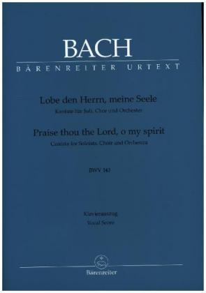 Lobe den Herrn, meine Seele BWV 143, Klavierauszug 