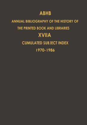 Cumulated Subject Index Volume 1 (1970) - Volume 17 (1986) 