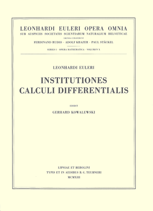 Institutiones calculi differentialis 