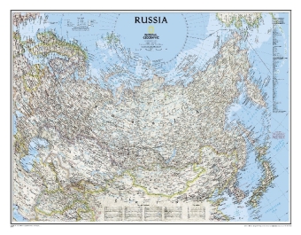National Geographic Map Russia, Planokarte