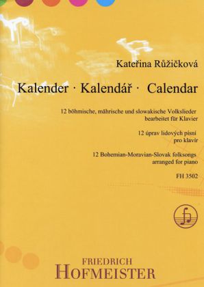 Kalender - 12 tschechische, mährische und slowakische Volkslieder, für Klavier 