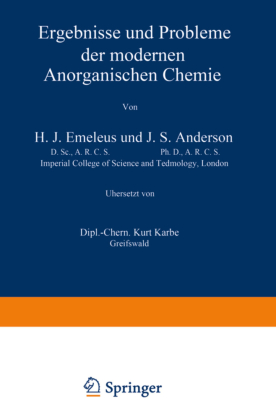Ergebnisse und Probleme der Modernen Anorganischen Chemie 