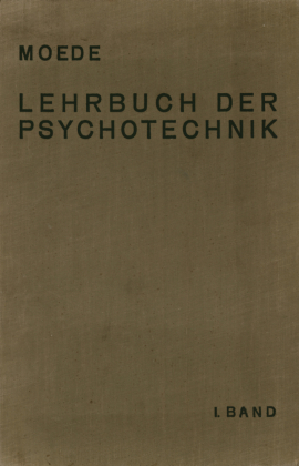 Lehrbuch der Psychotechnik 