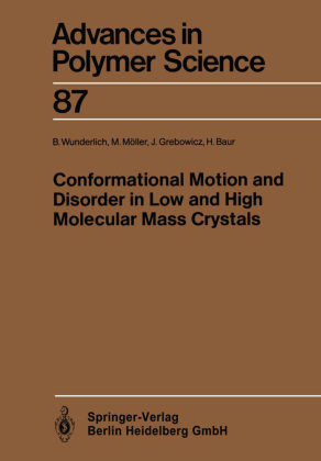 Conformational Motion and Disorder in Low and High Molecular Mass Crystals 