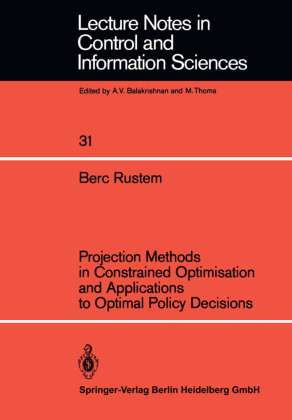 Projection Methods in Constrained Optimisation and Applications to Optimal Policy Decisions 