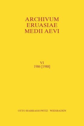 Archivum Eurasiae Medii Aevi VI 1986 [1988] 