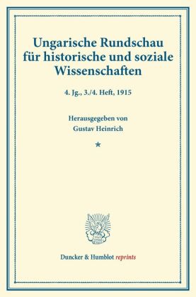 Ungarische Rundschau für historische und soziale Wissenschaften. 