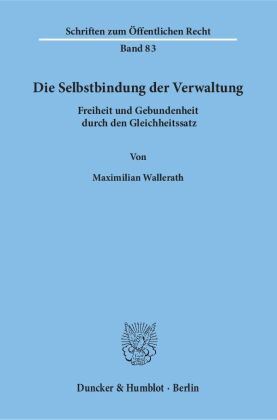 Die Selbstbindung der Verwaltung. 