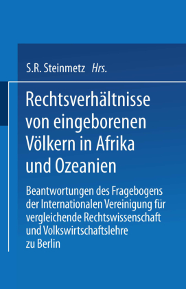 Rechtsverhältnisse von eingeborenen Völkern in Afrika und Ozeanien 