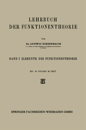 Lehrbuch der Funktionentheorie 