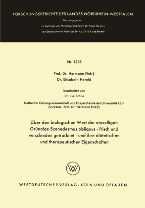 Über den biologischen Wert der einzelligen Grünalge Scenedesmus obliquus frisch und verschieden getrocknet und ihre diät 