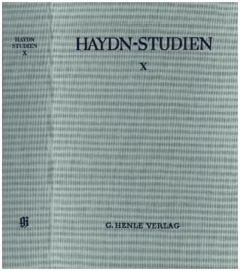 Haydn Studien, Einbanddecke 