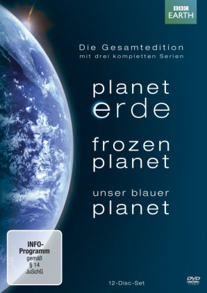 Planet Erde / Frozen Planet / Unser Blauer Planet, 12 DVDs 